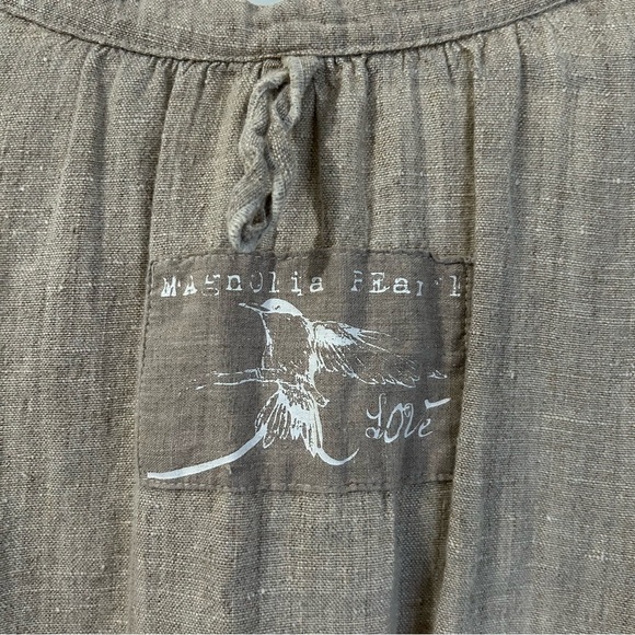 Magnolia Pearl Cottage Farm Dress in Heavy Linen -Oatmeal - Picture 11 of 15